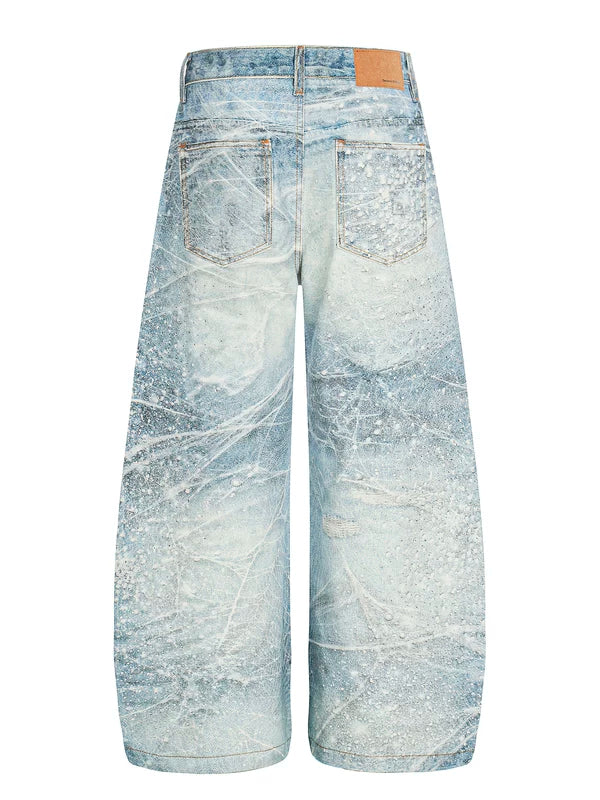 3D Printed Wide-Leg Denim Pants 5