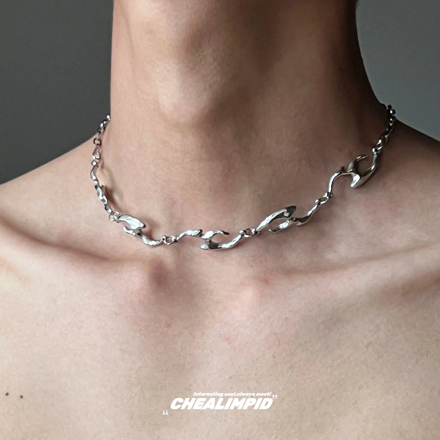 Abstract Chain Link Necklace