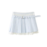 Button-Up Shirt and Pleated Skirt Set