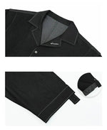 Cuban Collar Denim Shirt & Jeans Two-piece Set