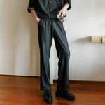 Cuban Collar Denim Shirt & Jeans Two-piece Set