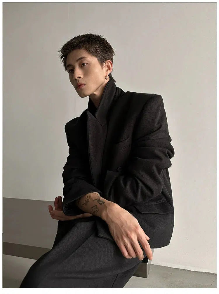 Double Breasted Blazer Wide Leg Set