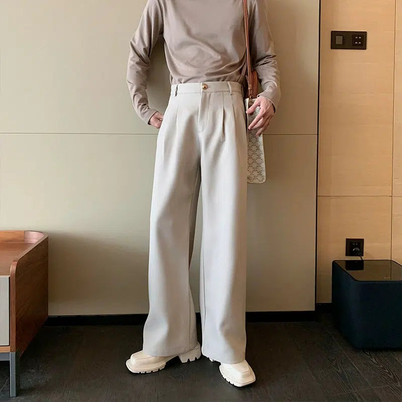 Double-Breasted Suit Wide-Leg Pants Set