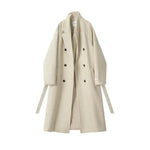 Double-Breasted Wool Coat with Belt
