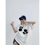 Floral Design Oversized Graphic T-Shirt