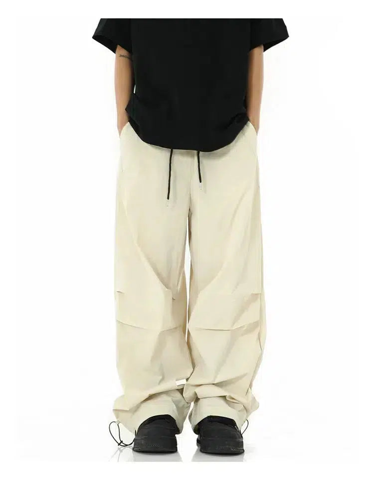 Paratrooper Drawstring Wide-leg Pants