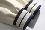 Retro Letter Flocking Baseball Jacket