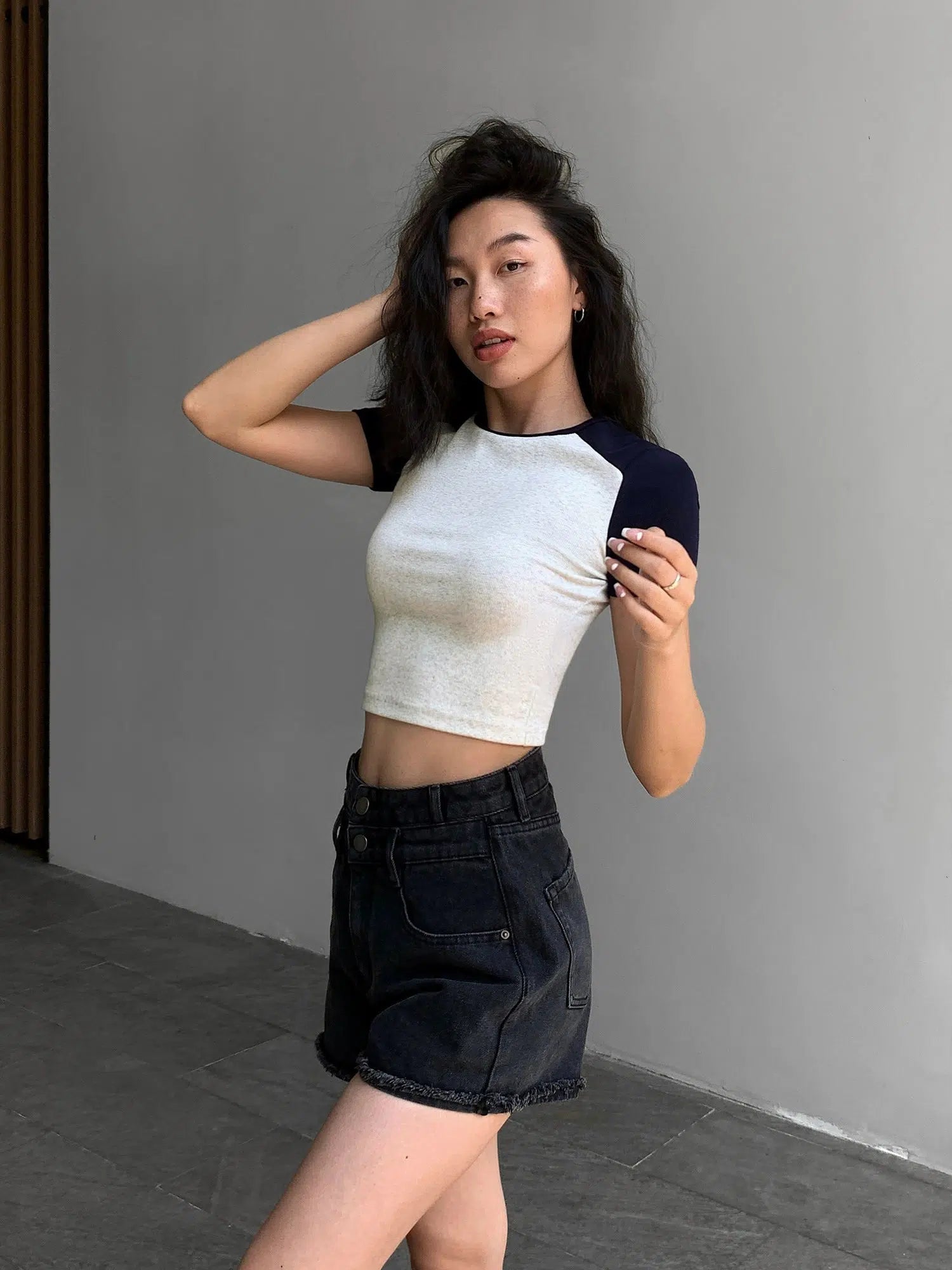 Slim-fit Short Colorblock T-shirt