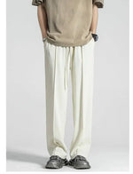 Straight Ice Silk Drape Casual Pants