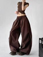High Waisted Wide Leg Cargo Pants 2