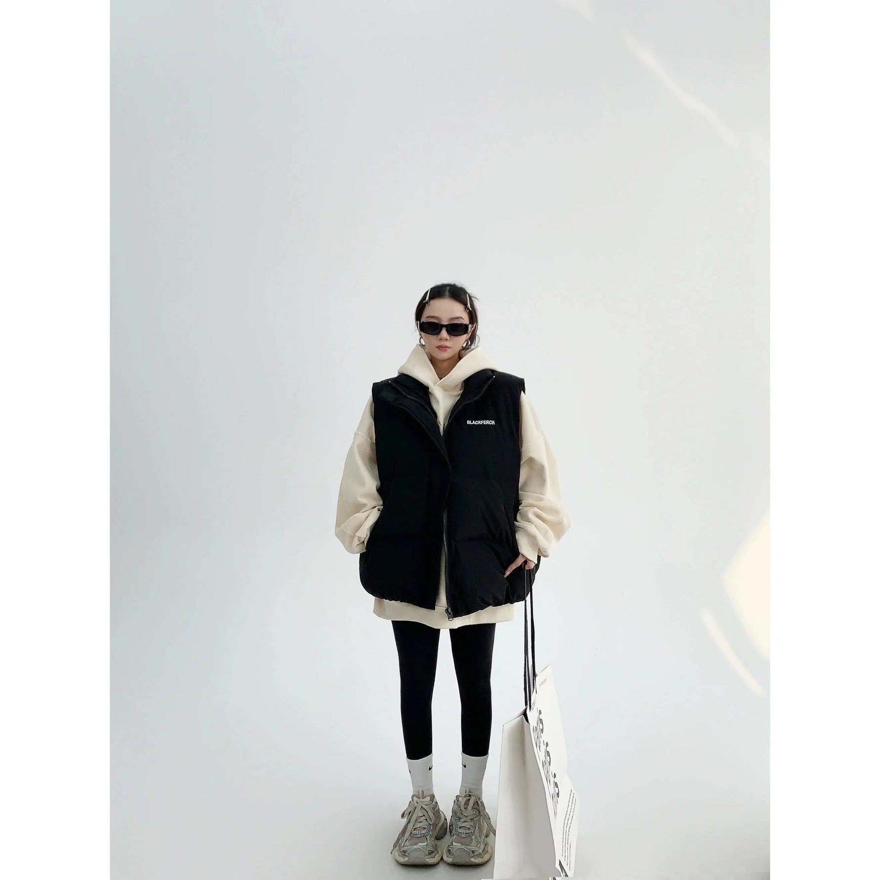 Zip-Up Puffer Hooded Vest