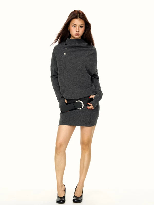 Batwing Sleeve Bodycon Mini Dress 3