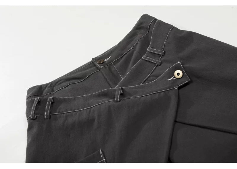 Deconstructed Wrap Patchwork Wide-Leg Pants 2