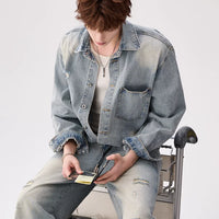 Distressed Denim Shirt and Pants (Sold Separately)