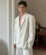 Embellished Beaded Oversized Suit Jacket 3