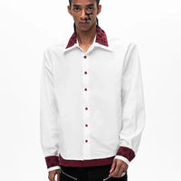 Embroidered Double-Collar Shirt