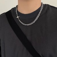 Double Chain Cross Necklace