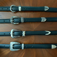 Schwarzer Leder Gürtel 