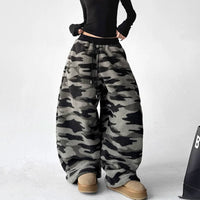 Camouflage Fleece Drawstring Pants