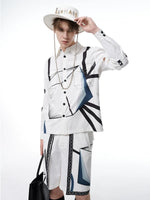 Geometric Print Shirt and Shorts Set 3