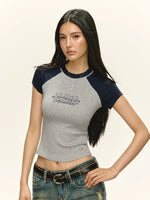 Graphic Raglan Short Sleeve Fitted Tee 3