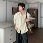 6048968100271,6048968100272,6048968100273,6048968100274, Horse Print Long Sleeve Casual Shirt