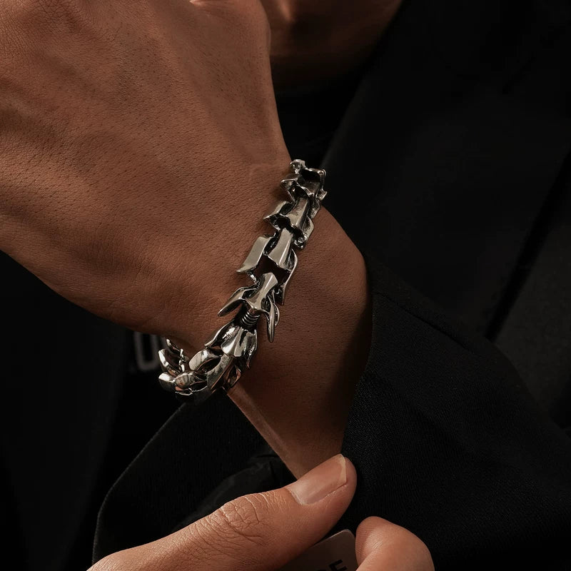 Drachenkopf Breite Kettenarmband 