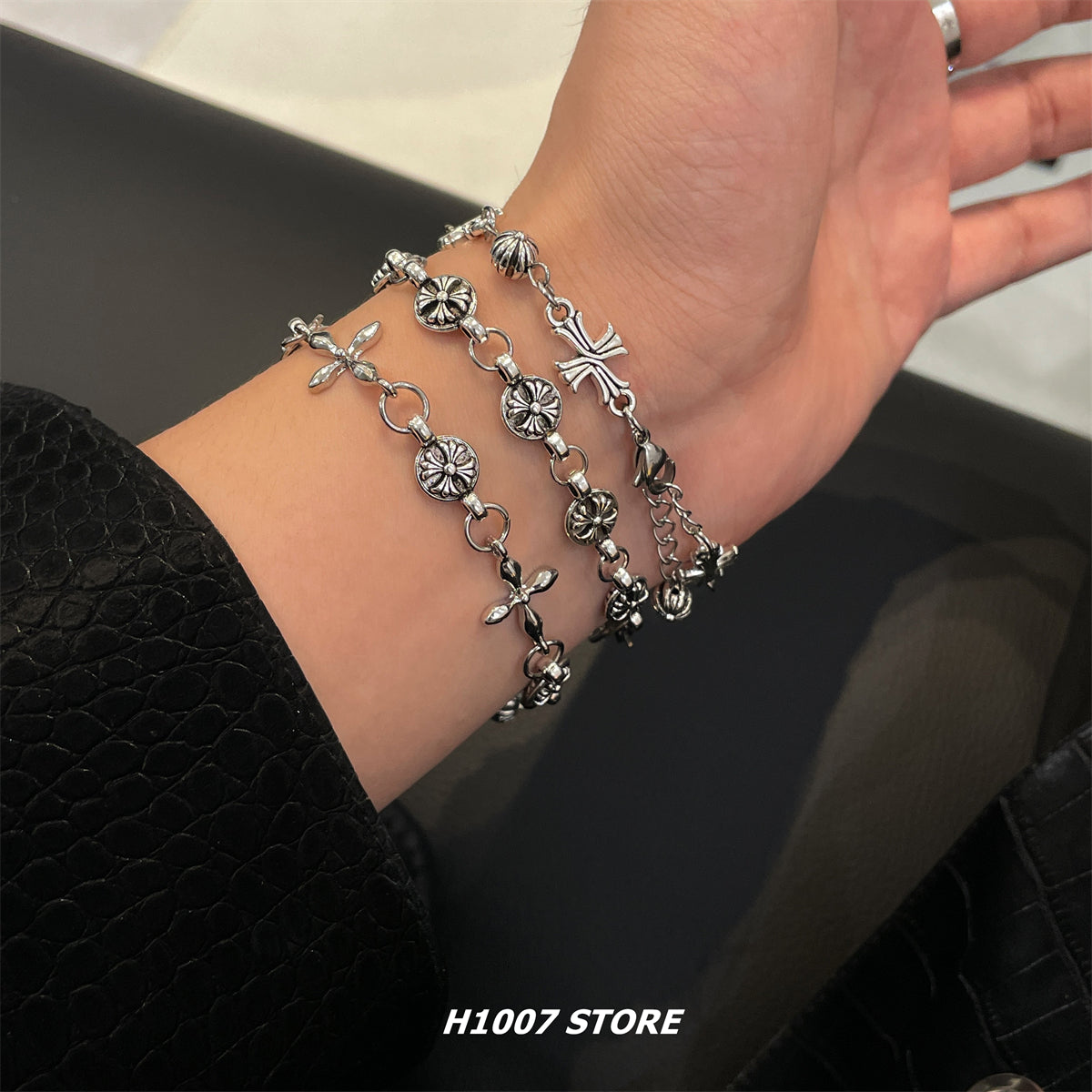 Kreuzblume Hip-Hop-Stil Armband 