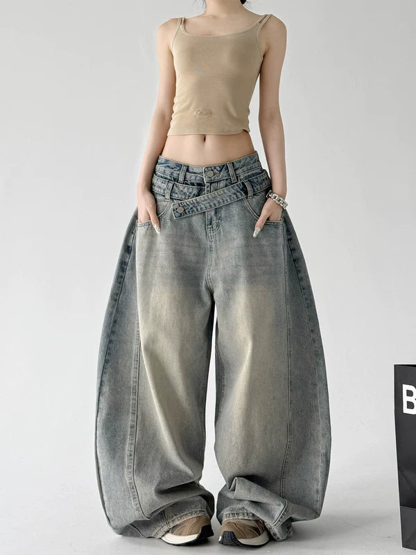 Low Rise Ultra Wide Leg Denim Pants 2