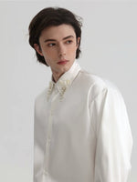 Minimalist Satin Long Sleeve Dress Shirt 5