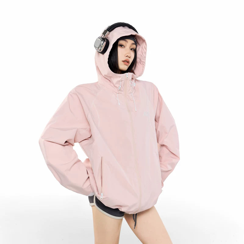 6025507152259,6025507152260,6025507152261,6025507152262, Outdoor Hooded Loose Fit Sports Jacket