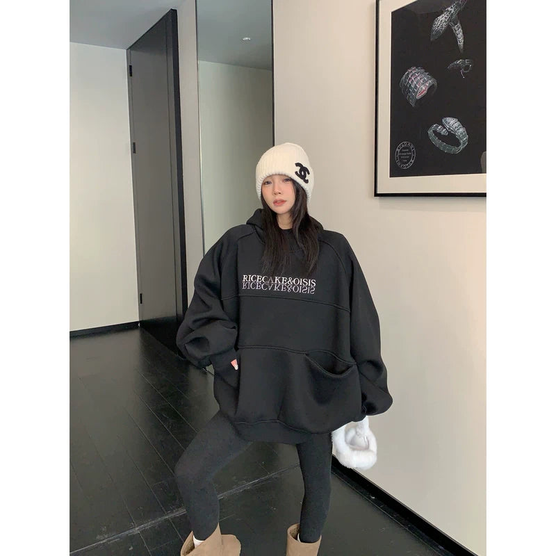 ,1627207:34569892430,6015470972710,1627207:34569892430,6015470972708,1627207:34569892430,6015470972709,1627207:34569892430,6015470972707,6015470972710,6015470972708,6015470972709,6015470972707, Oversized Embroidered Hooded Sweatshirt Pullover