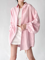 Oversized Long Sleeve Lightweight Button Up Shirt 2