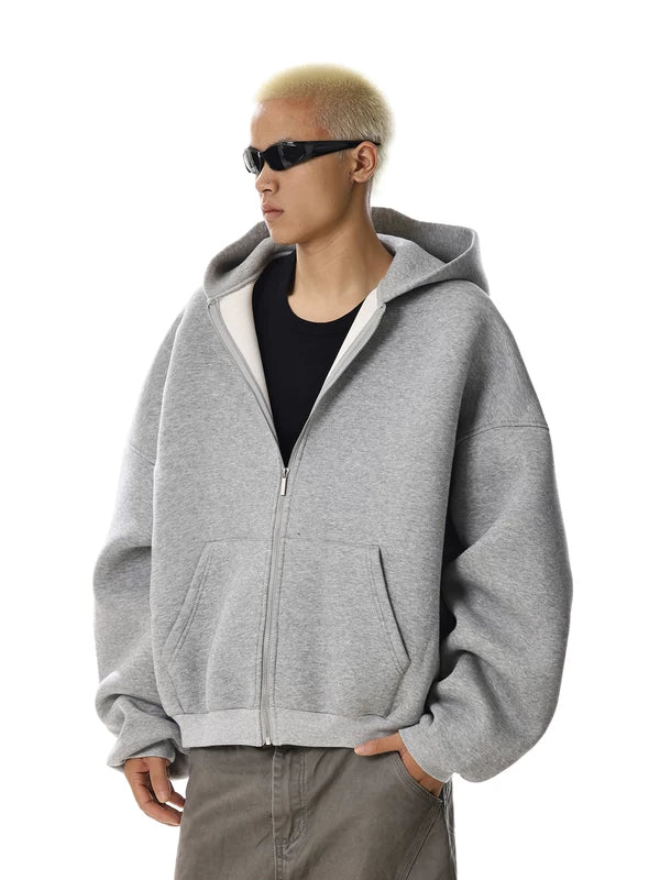 Oversized Zip Up Hooded Cardigan Sweatshirt 2