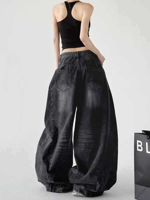 Ripped Wide Leg Loose Fit Denim Pants 2