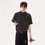 6190680451877,6190680451878,6190680451879,6190680451880, Short-Sleeve Crossover Neckline Pullover Shirt