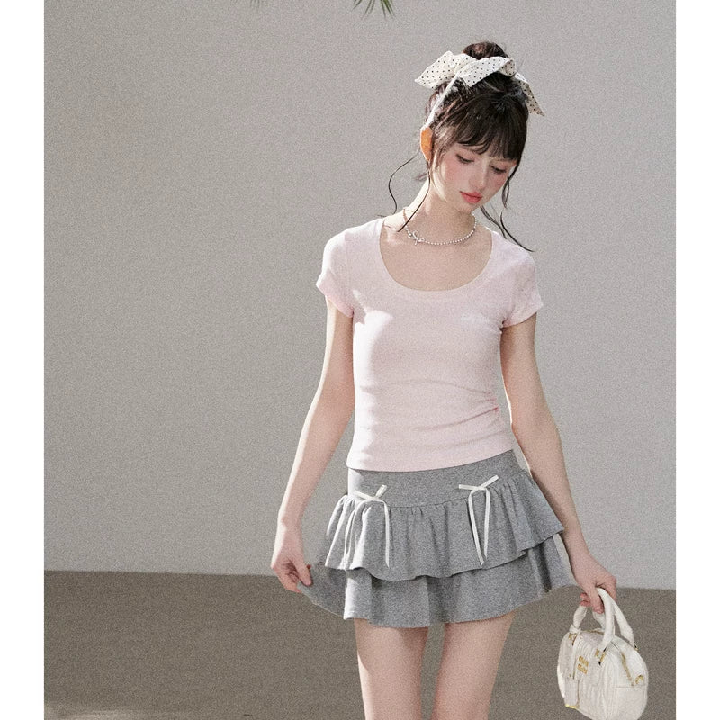 6212016359585,6212016359586,6212016359587, Short-Sleeve Slim Fit U-Neck T-Shirt