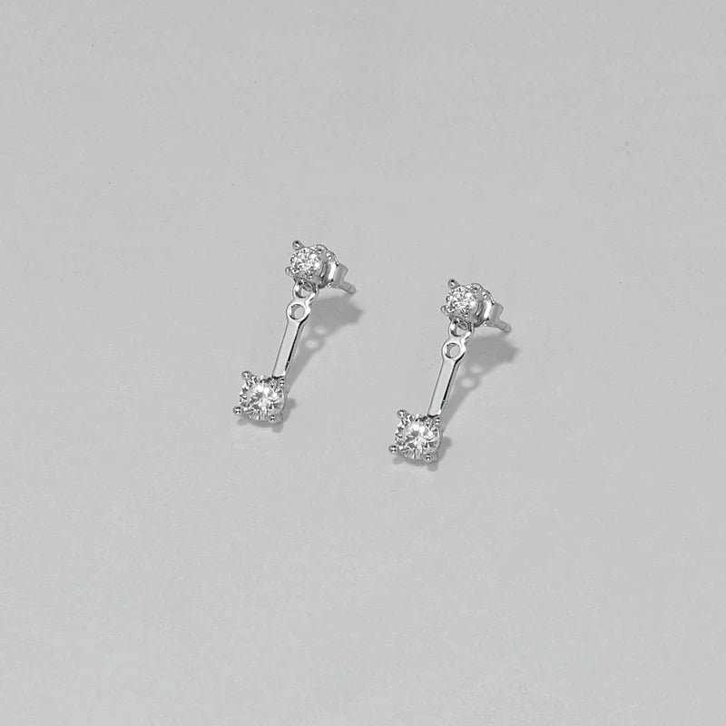 1627207:28330,5944680830660,5944680830660, Sterling Silver Double Diamond Stud Earrings