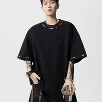 Oversized Embroidered Crew Neck T-Shirt