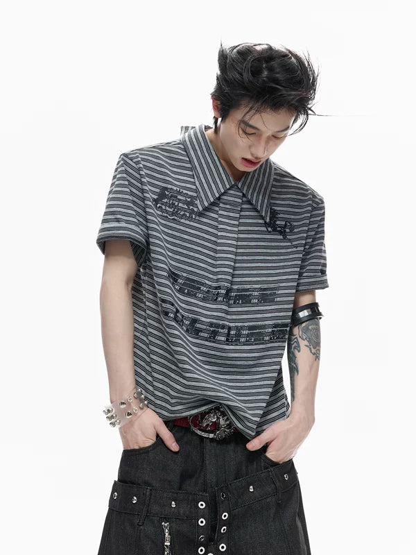 Striped Heavyweight Polo Shirt Slim Fit 1