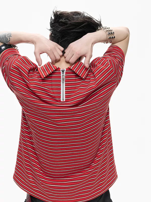 Striped Heavyweight Polo Shirt Slim Fit 2