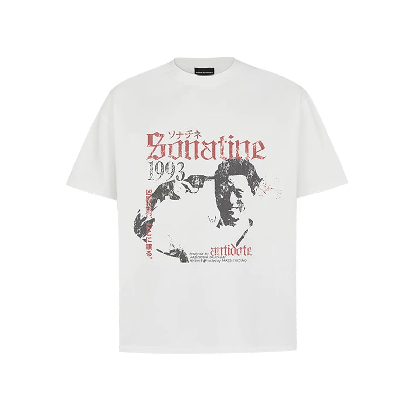 5751581952836,5751581952837,5751581952838,5751581952839, Takeshi Kitano Portrait Graphic T-Shirt