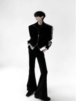 Three-Stripe Stand Collar Sport Jacket 3