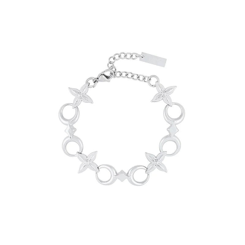 ,5994865009645, Titanium Steel Star Flower Chain Bracelet