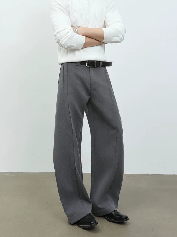 Wide-Leg Pleated Dress Pants 3