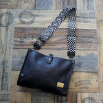 Faux Leather Black Crossbody Bag