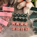 Mini Candy Color Flower Hair Clips