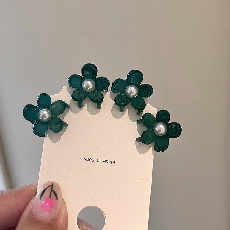 Mini Candy Color Flower Hair Clips