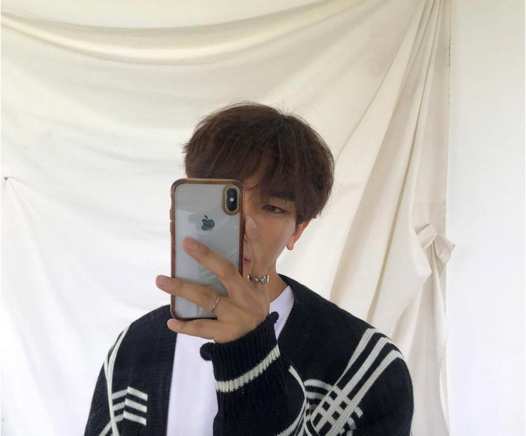 Увеличенный пледный кардиган